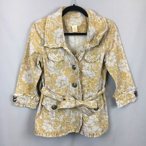 Anthropologie Nick & Mo Yellow Floral Jacket